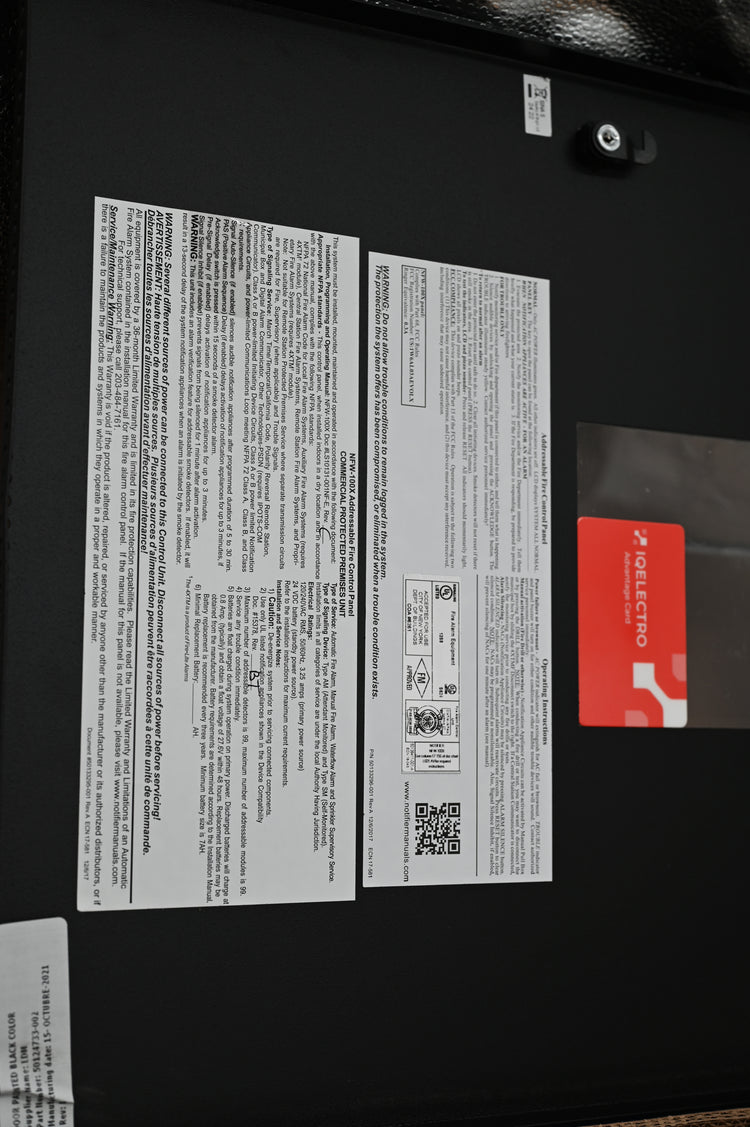 NFW-100X | Notifier FireWarden 100X Intelligent Addressable Control Panel