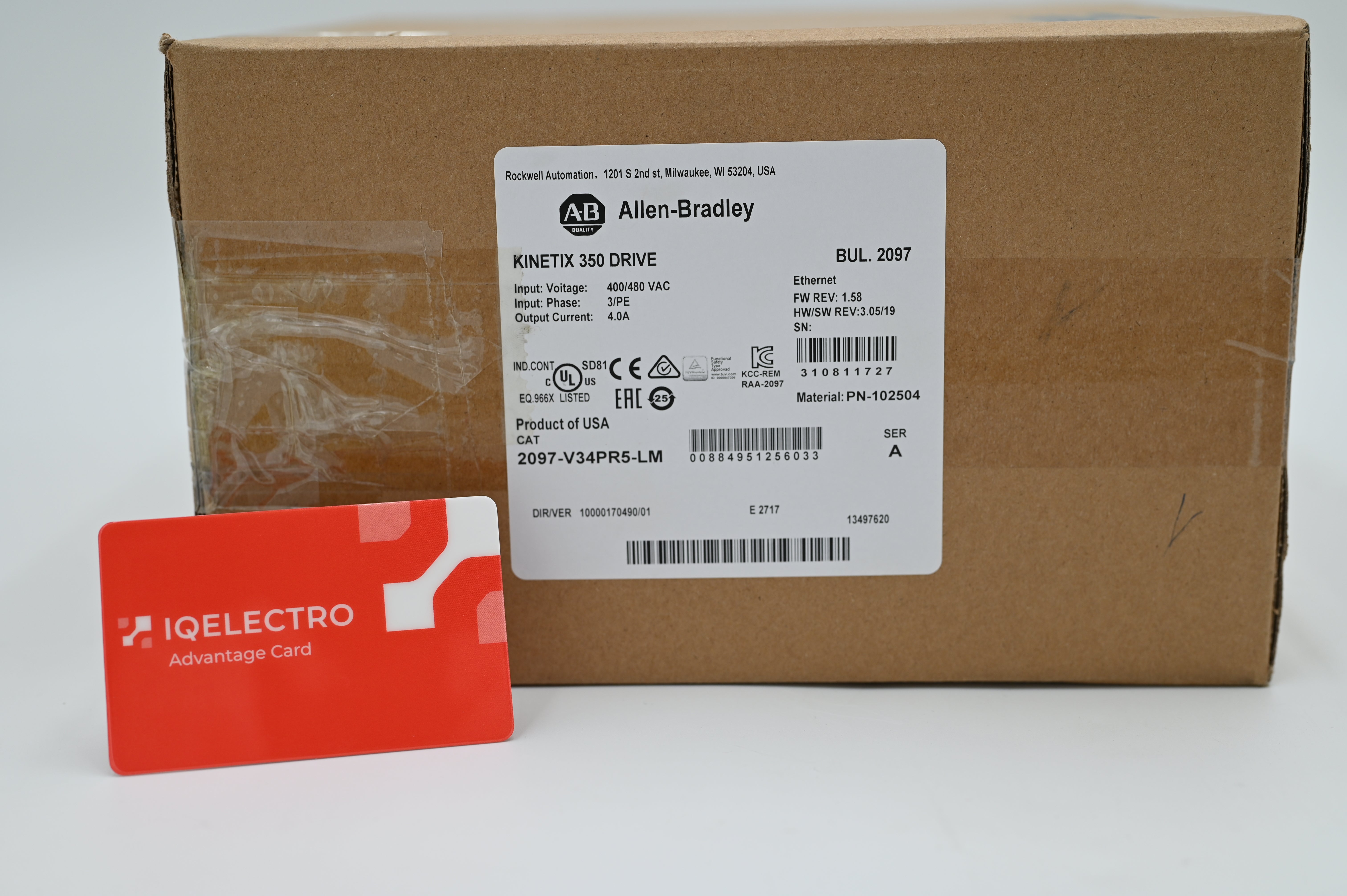 2097-V34PR5-LM Allen-Bradley Kinetix 350 Ethernet/IP AC Servo Drive