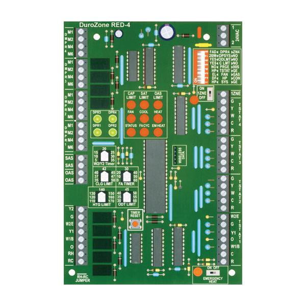 RED-4 | DuroZone 4-Zone HVAC Control Panel with Fresh Air and Multi-Stage Logic