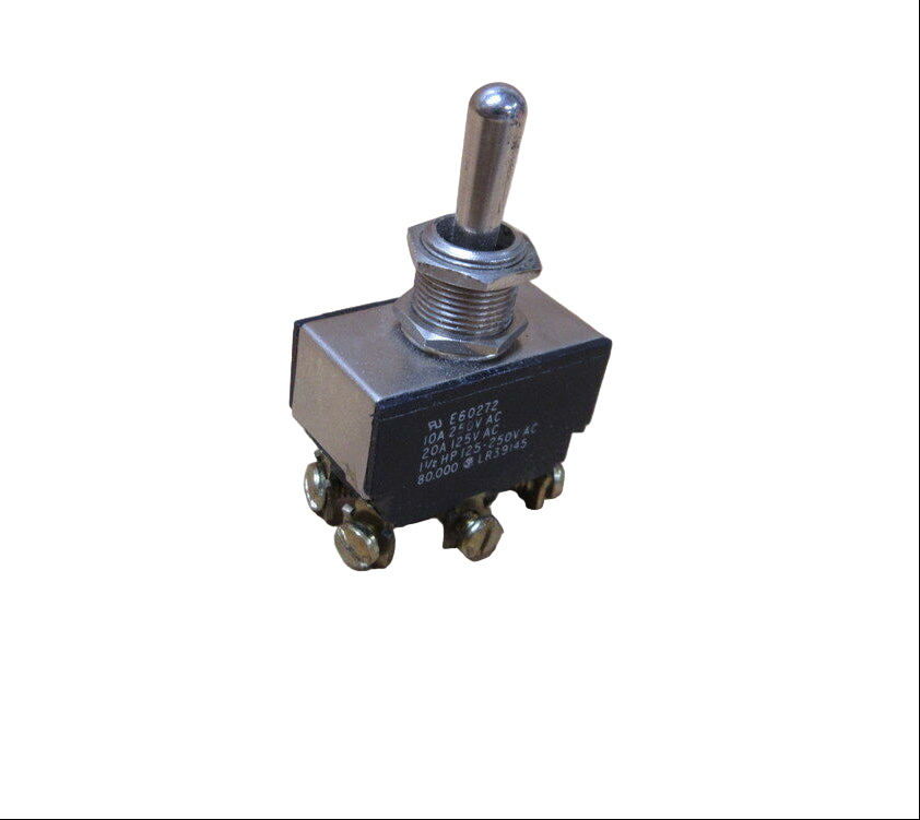 E60272 | Hubbell SPST Toggle Switch Panel Mount 20A 125V 3/4 HP