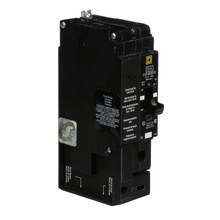 EGB14020EPD | Square D 20A 277V 1-Pole Molded Case Circuit Breaker – Thermal Magnetic, EGB Series