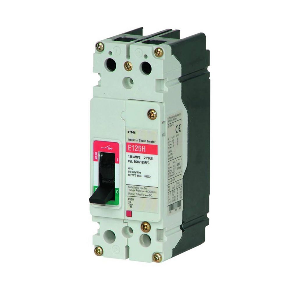 EGB2020FFG | Eaton Series G 20A 2-Pole Molded Case Circuit Breaker, 600Y/347VAC