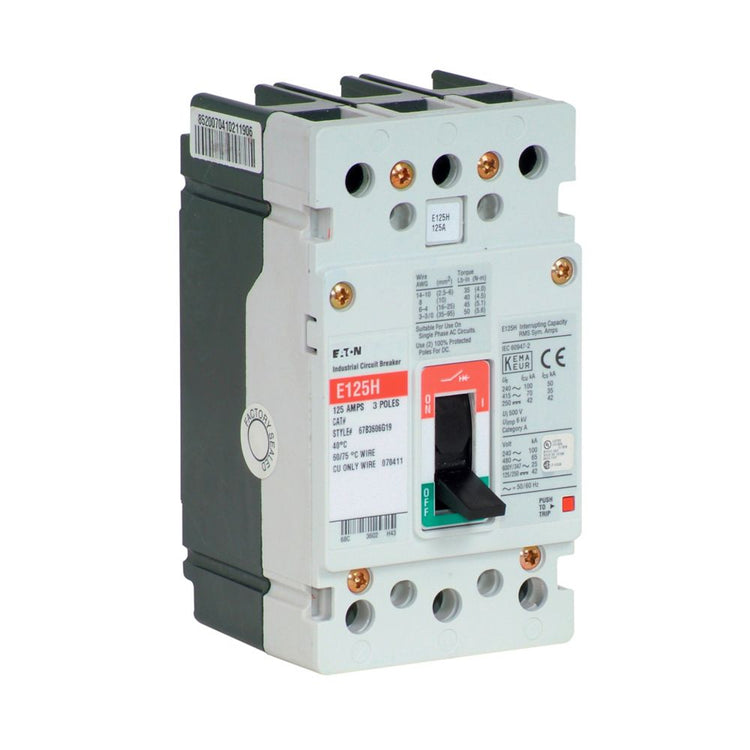 Eaton EGH3020FFB Series G 20A 3-Pole Molded Case Circuit Breaker Bolt-On