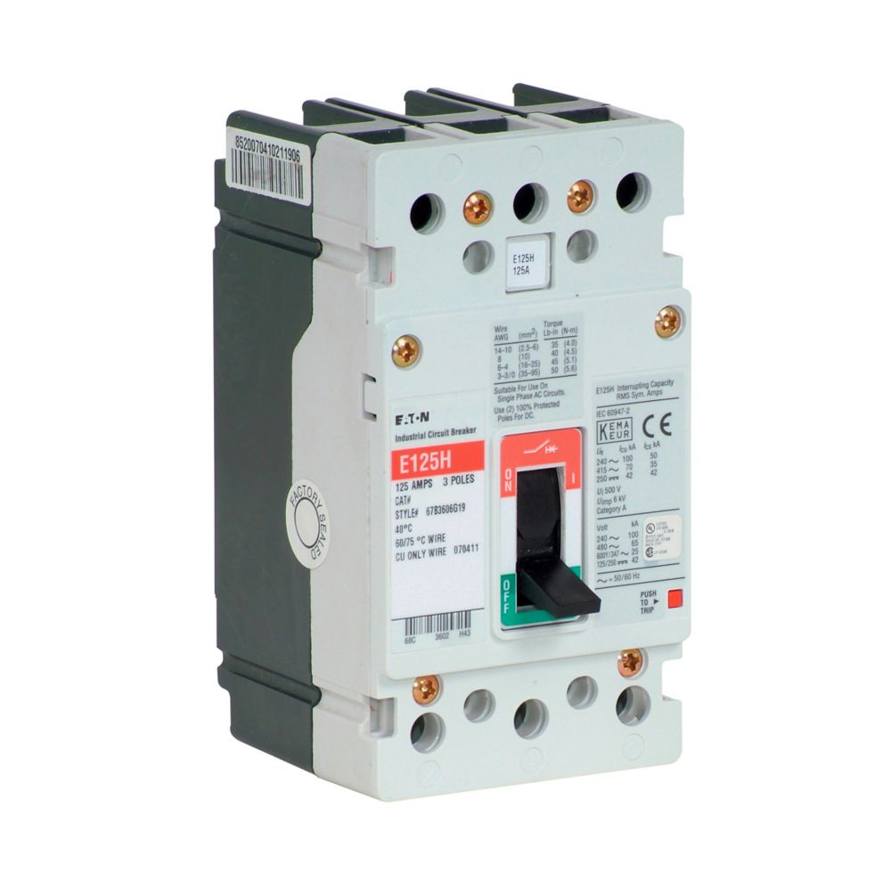 EGS3090FFB | Eaton Series G 90A 3-Pole Molded Case Circuit Breaker