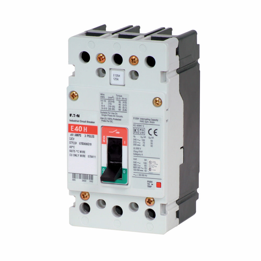EGH3040FFB | Eaton 3 Pole Circuit Breaker