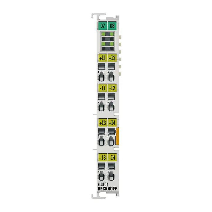 EL3104 | BECKHOFF EtherCAT Terminal, 4-channel analog input, voltage, ±10 V, 16 bit, differential