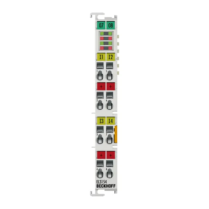 EL3154 | BECKHOFF EtherCAT Terminal, 4-channel Analog Input, Current, 4…20 mA, 16 bit, single-ended