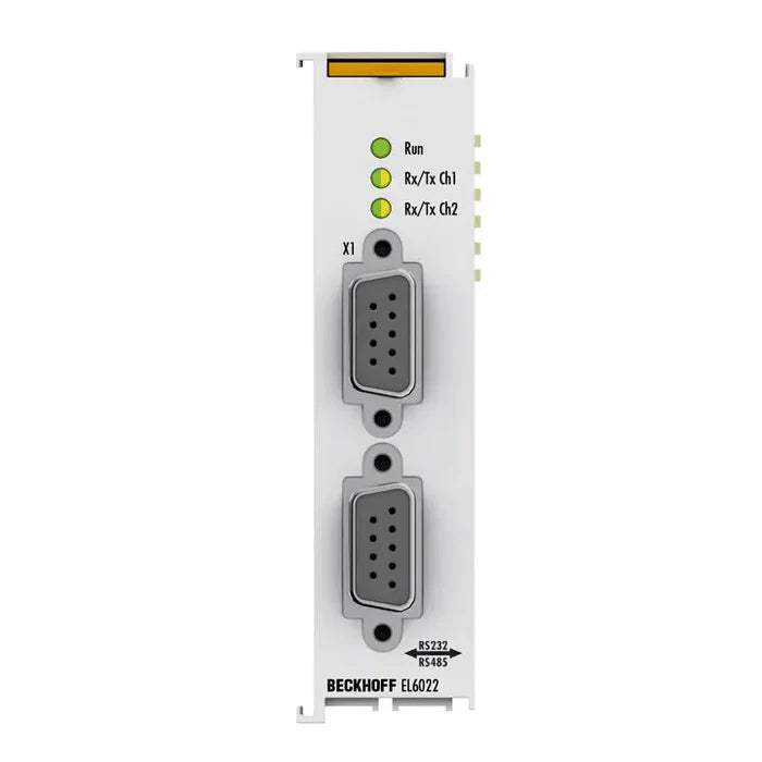 EL6022 | BECKHOFF EtherCAT Terminal, 2-channel communication interface, serial, RS422/RS485, D-sub