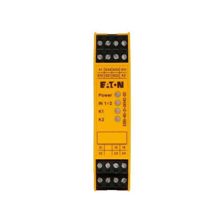 Eaton ESR5-NO-41-24VAC-DC Single-Channel Safety Relay 24VAC/DC with 4 NO and 1 NC Contacts