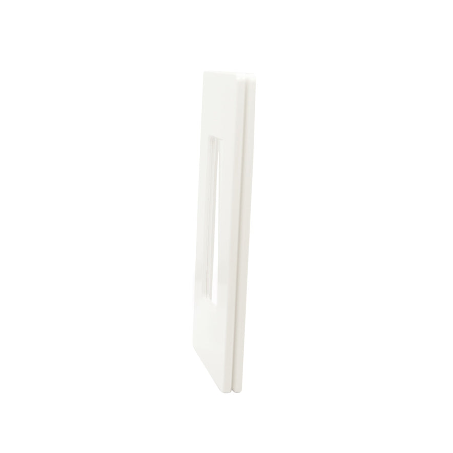 Lutron CW-1-WH Claro 1-Gang Screwless Decorator Wall Plate Midway Size Gloss White