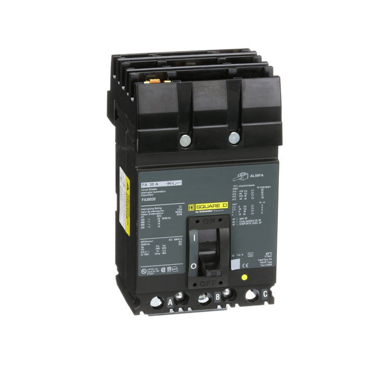 FA36030 | Schneider Electric Circuit breaker, FA, 600V, 30A, 3 pole