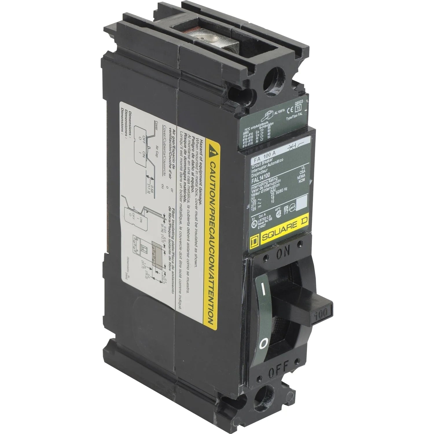 FAL14100 | Schneider Electric Square D 100 Amp Molded Case Circuit Breaker