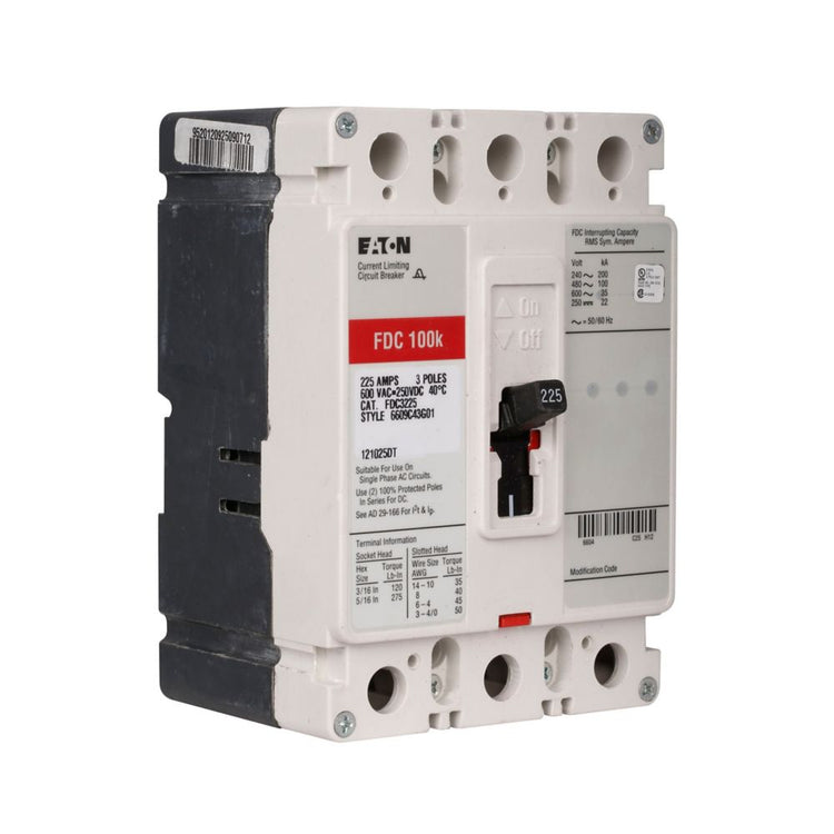 Eaton FDC3100 Series C 100A 3-Pole Molded Case Circuit Breaker for Industrial Power Distribution