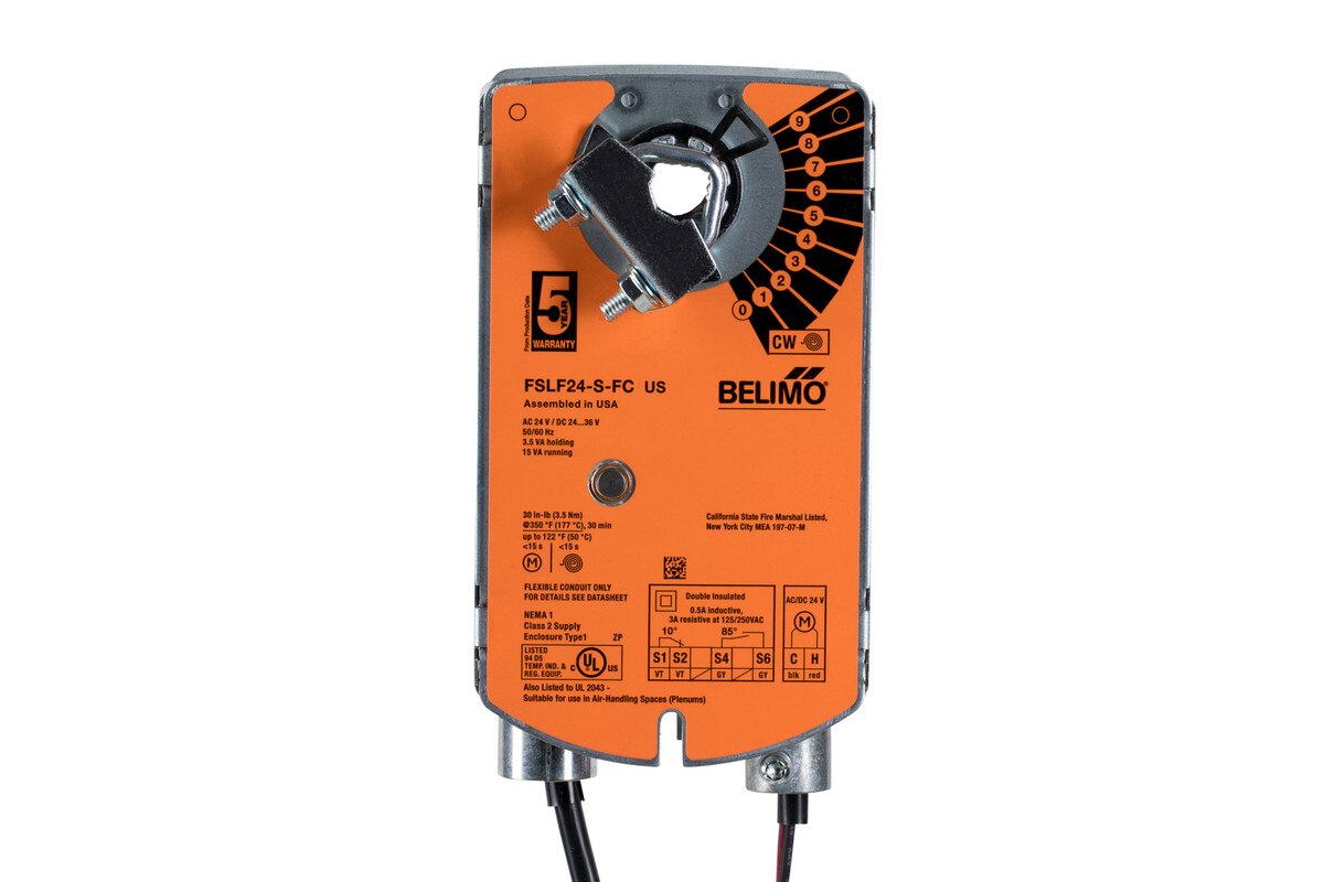 Belimo FSLF24-S US Spring-Return Fire and Smoke Damper Actuator