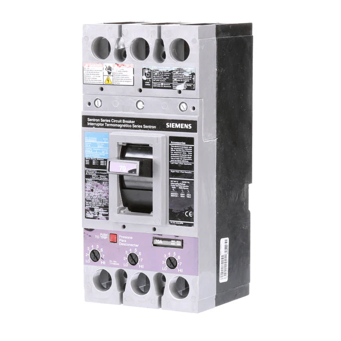 FXD63B070 | Siemens Sentron Series Circuit Breaker 70A 3-Pole 600V FD Frame