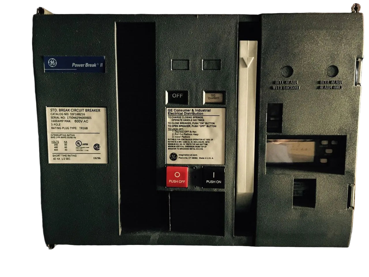 General Electric SSF16B216 Circuit Breaker Frame Stationary Panel Mount Unit