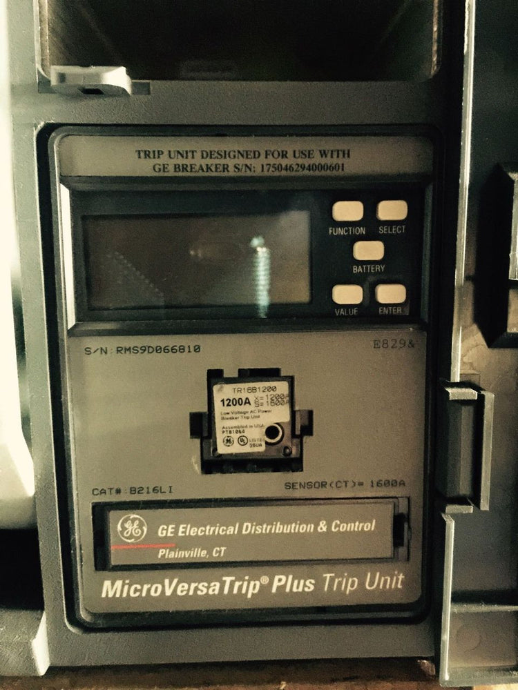 General Electric SSF16B216 Circuit Breaker Frame Stationary Panel Mount Unit