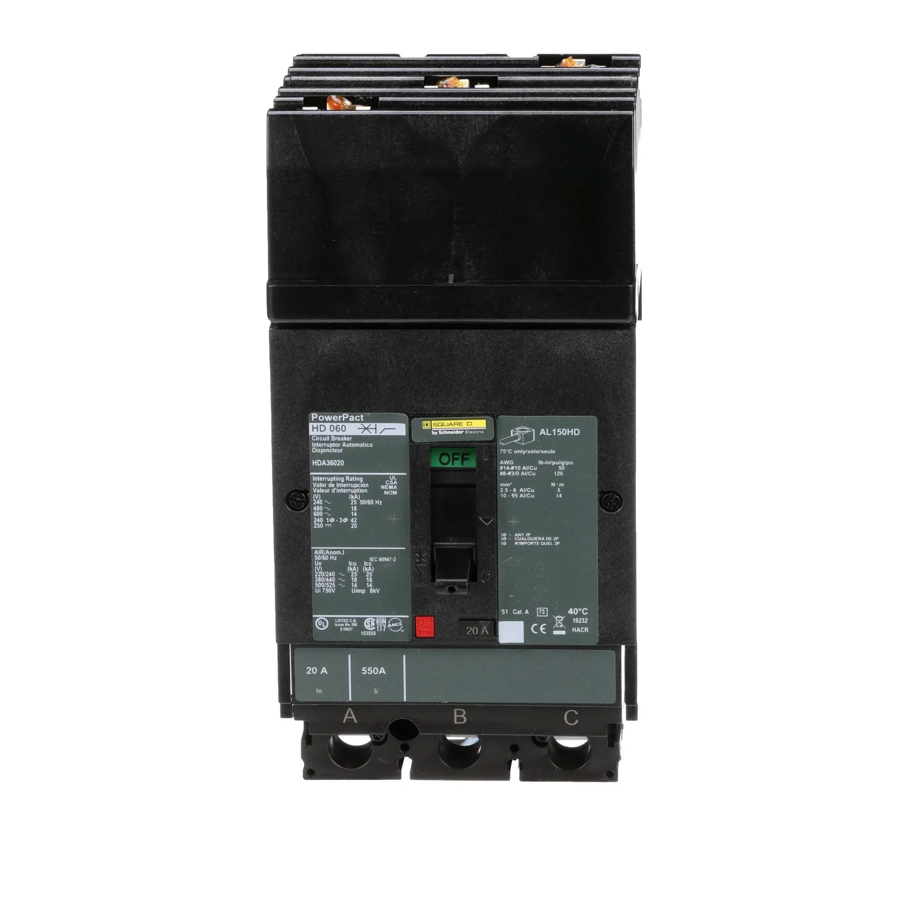 HDA36020 | Schneider Electric Molded Case Circuit Breaker