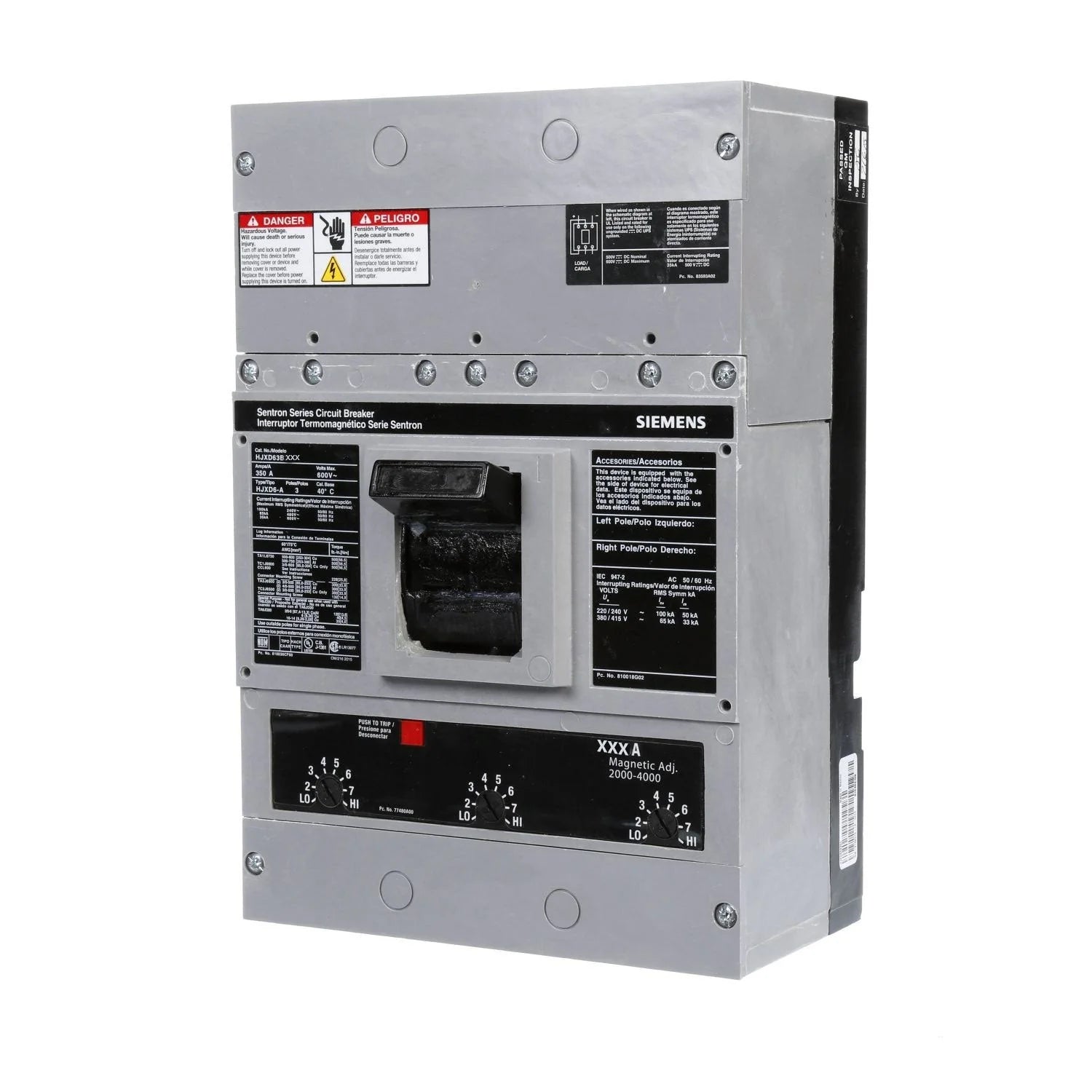 HJXD63B400 | Siemens 3 Pole Circuit Breaker