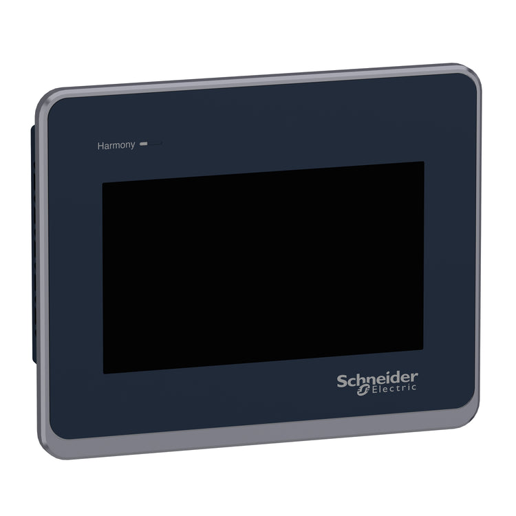 HMIST6200 | Schneider Electric Touch panel screen, Harmony ST6, 4inch wide display, 1COM, 1Ethernet, USB host and device, 24V DC