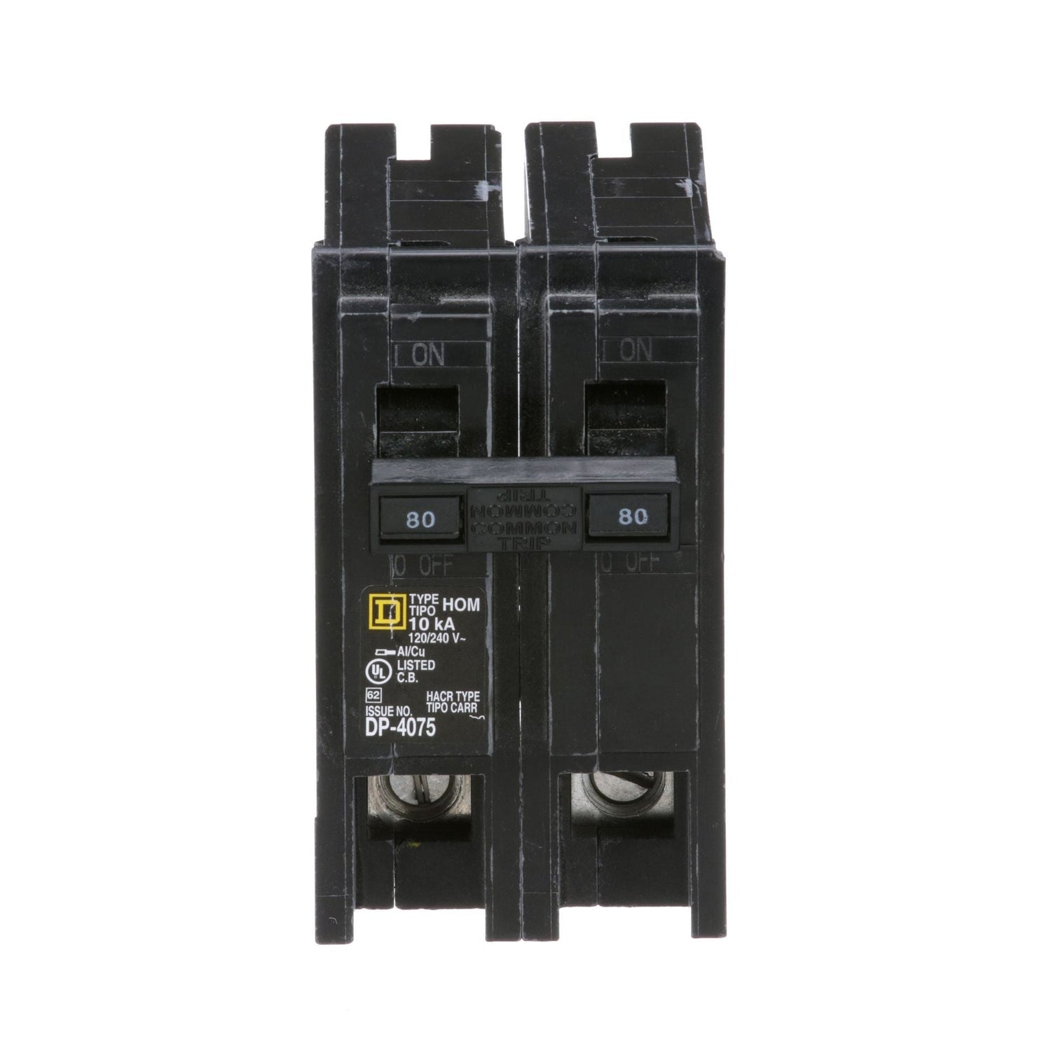 HOM280 | Schneider Electric Homeline Molded Case Circuit Breaker 80A 2-Pole 120/240V Plug-In