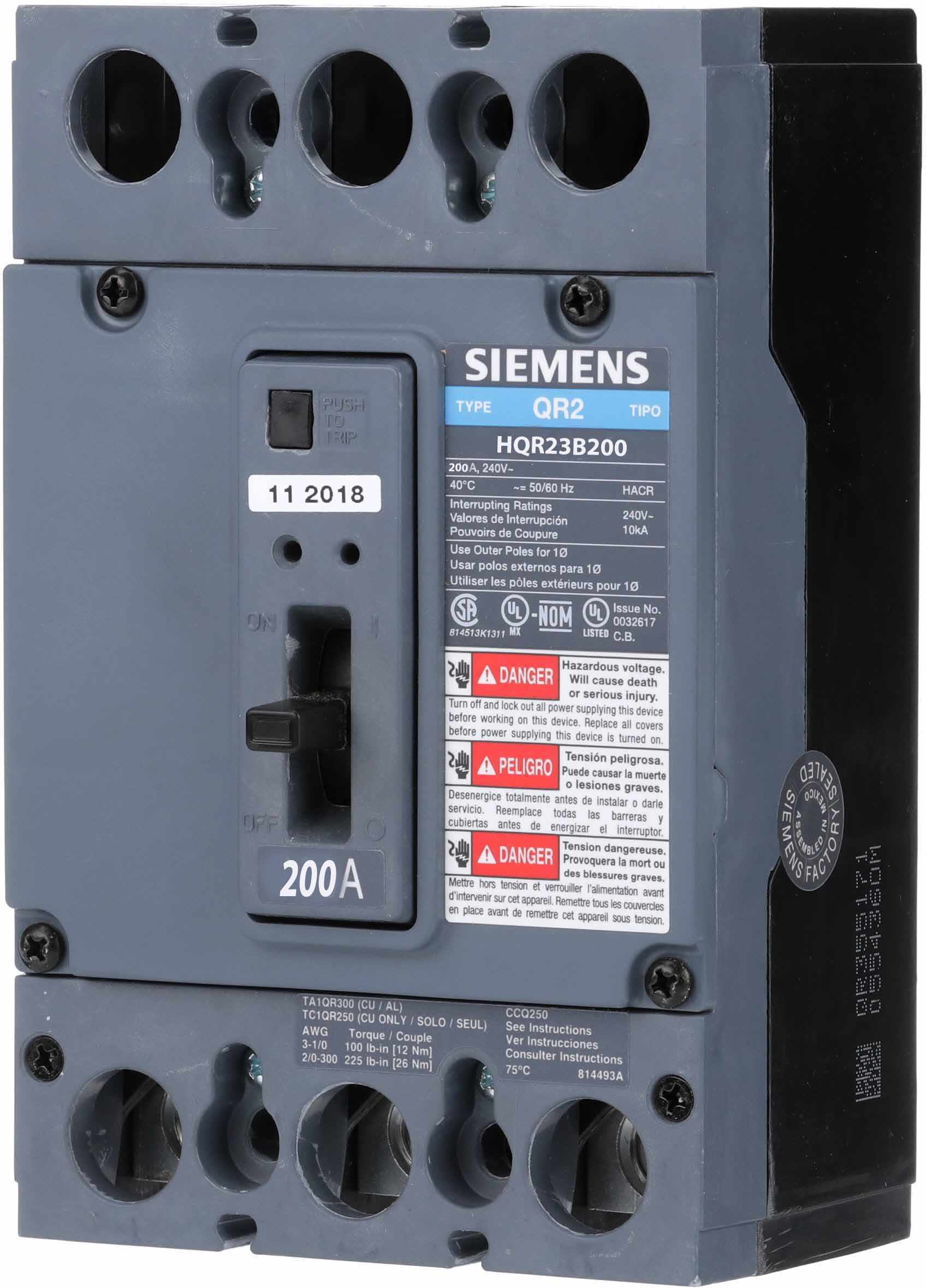 HQR23B200 | Siemens Molded Case Circuit Breaker