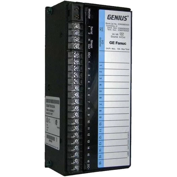 IC660BBD020 | GE Fanuc Genius I/O 16-Point 24/48 VDC Source Combinatio