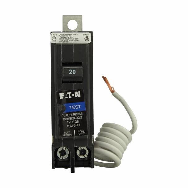 QB1015AFGF | Eaton 15A 1-Pole 120V Dual Function AFCI/GFCI Circuit Breaker (Bolt-On)