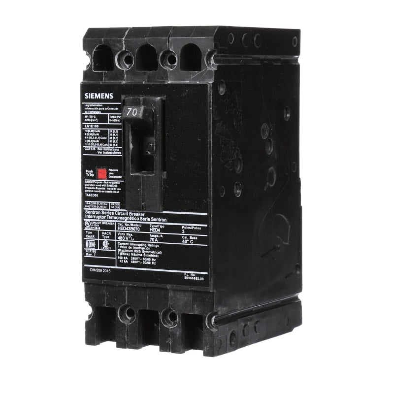 Siemens HED43B070 SENTRON HED4 Molded Case Circuit Breaker