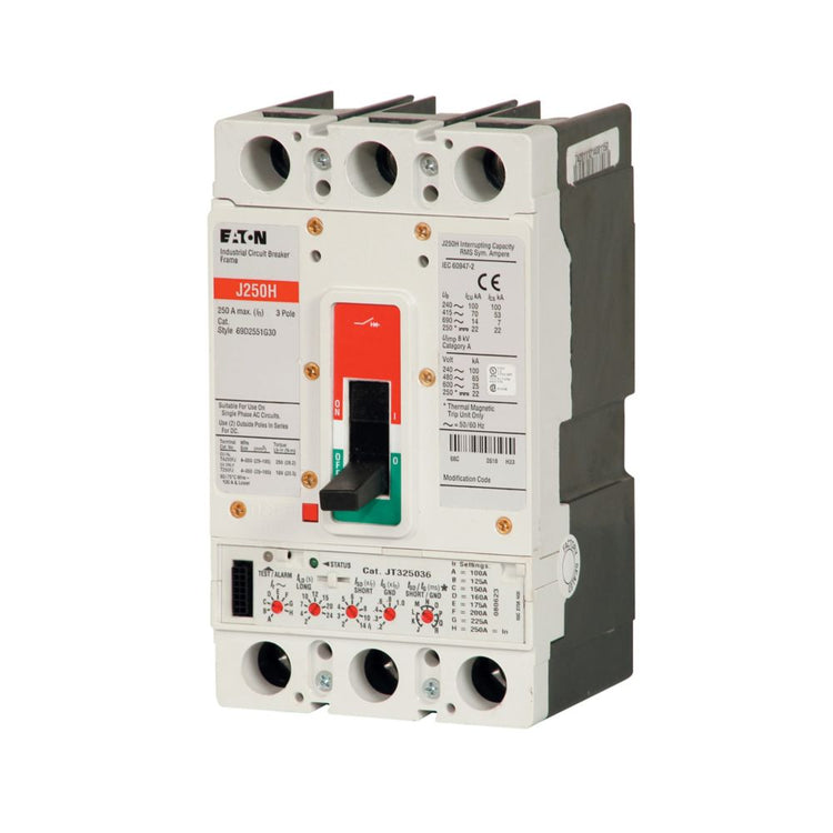 JGH3250FAG | Eaton Series G 250A 3-Pole Molded Case Circuit Breaker 600VAC
