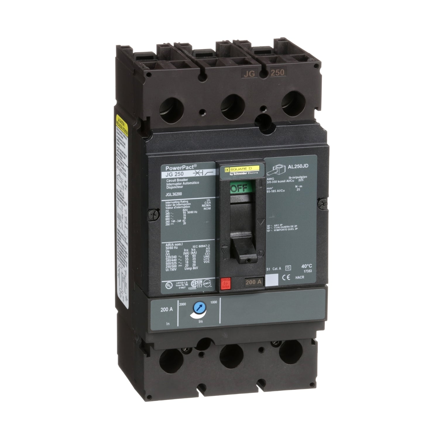 JGL36200 | Schneider Electric Circuit Breaker, PowerPacT J