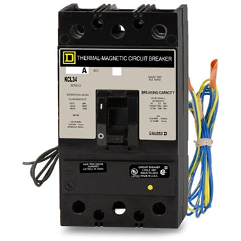KCL341251021 | Schneider Electric Three Pole Thermal Magnetic Molded Case Circuit Breaker 125A 480V