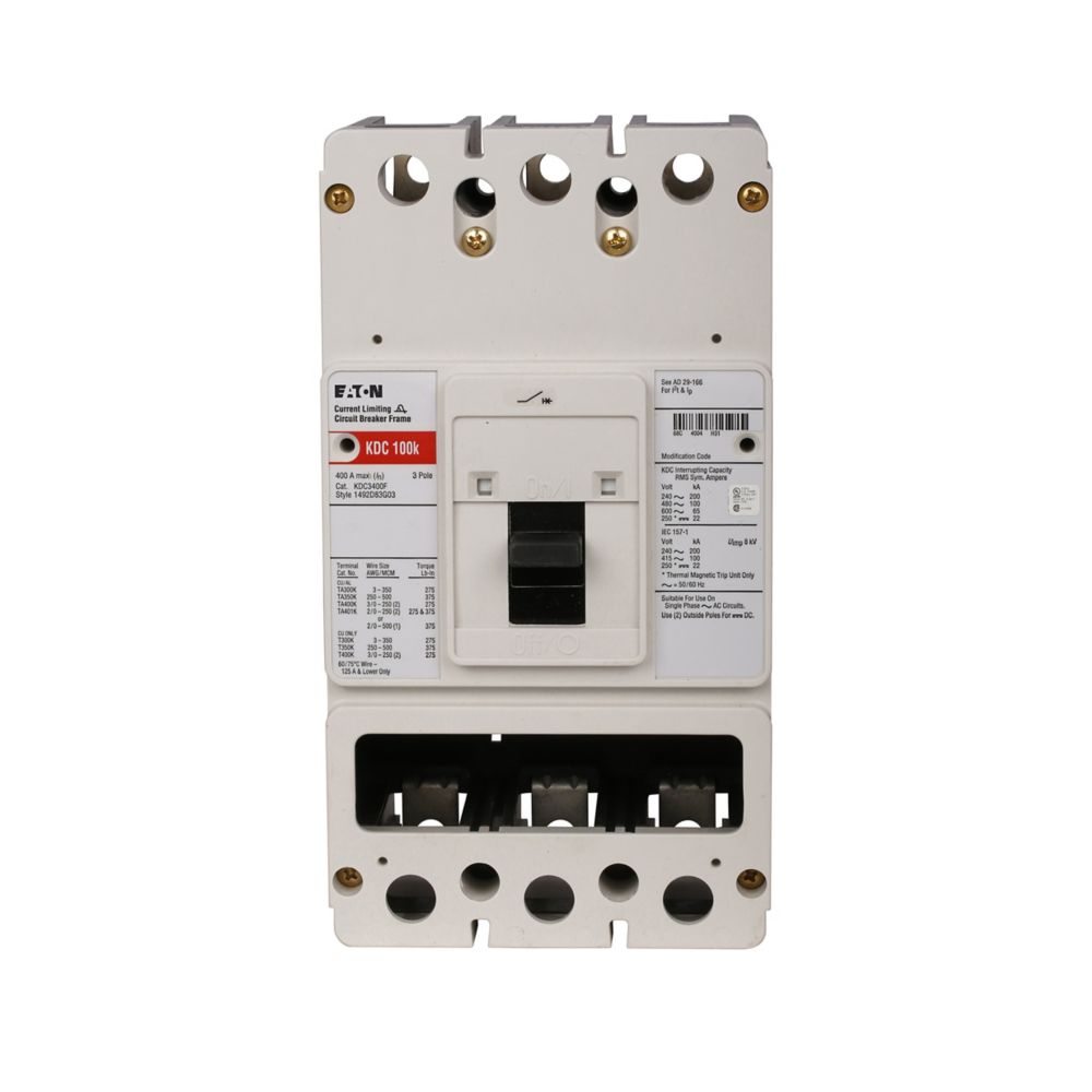 KDC3400F | Eaton Series C Molded Case Circuit Breaker Frame