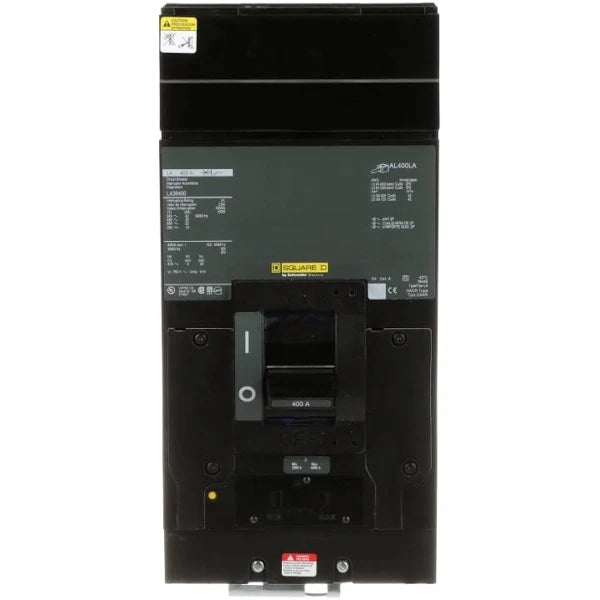 LA36400 | Schneider Electric Circuit breaker, LA, 400A, 3 pole, 600VAC, 22kA, 250VDC, 10kA, I-Line, thermal magnetic