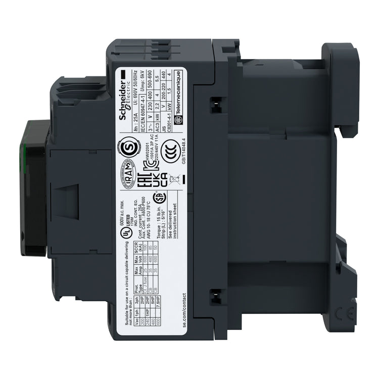 LC1D12G7 | Schneider Electric IEC Contactor, TeSys Deca