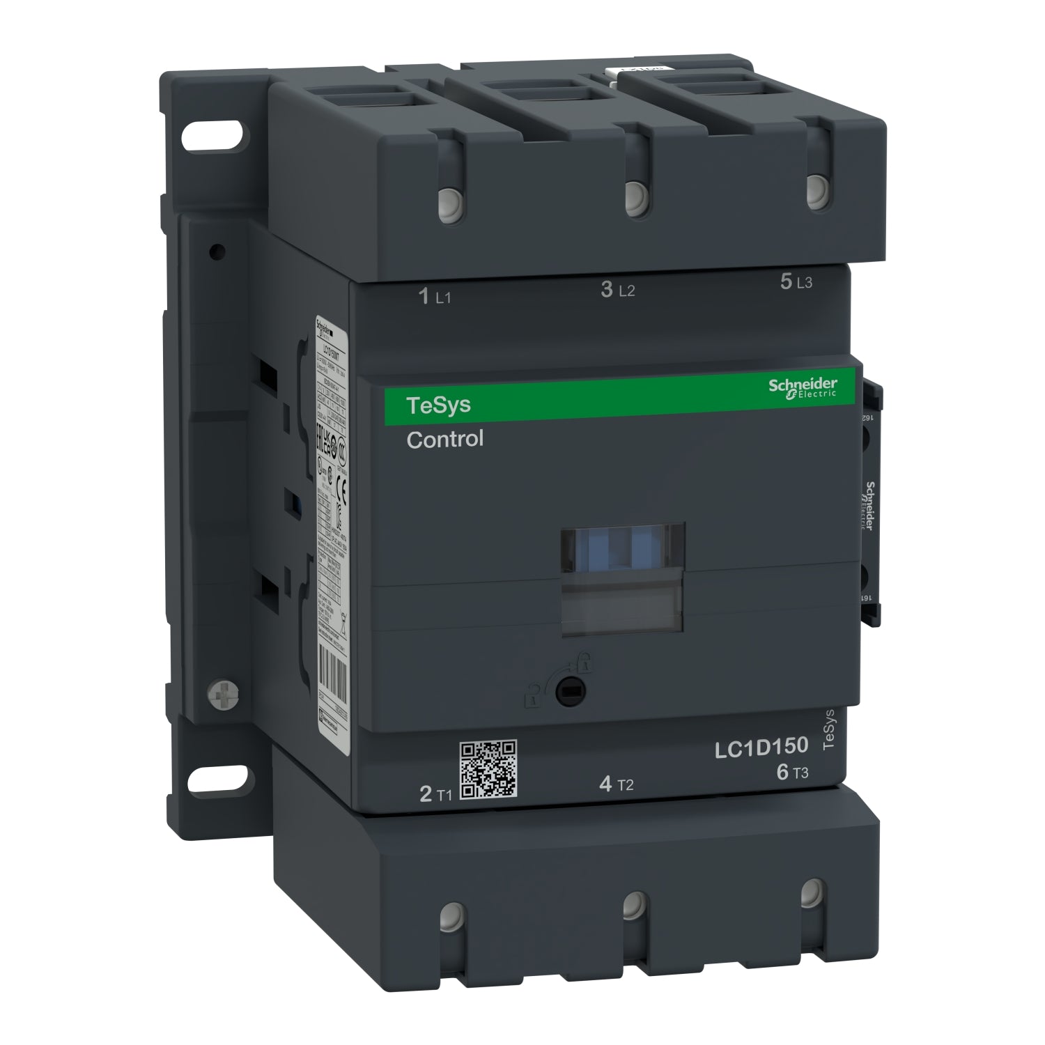 LC1D150G7 | Schneider Electric IEC Contactor, TeSys Deca, Nonreversing, 150A, 100HP at 480VAC