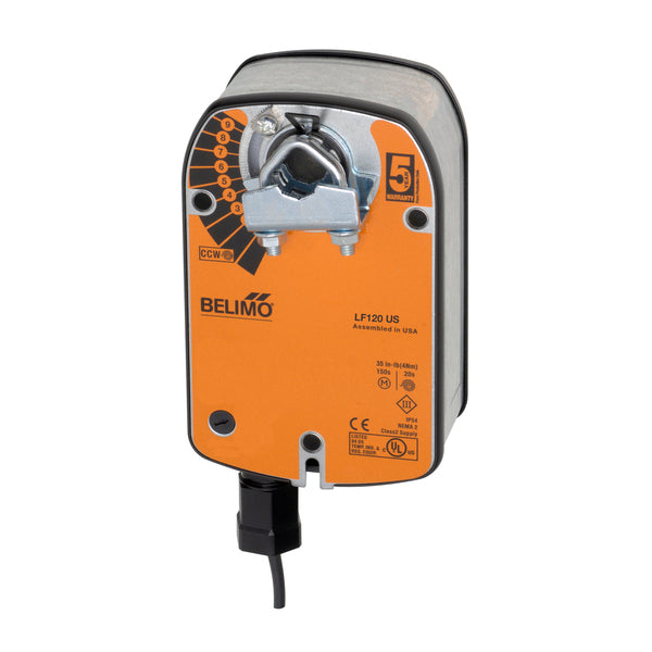 LF120 US | Belimo Spring Return Damper Actuator 35 In Lb 120VAC On Off