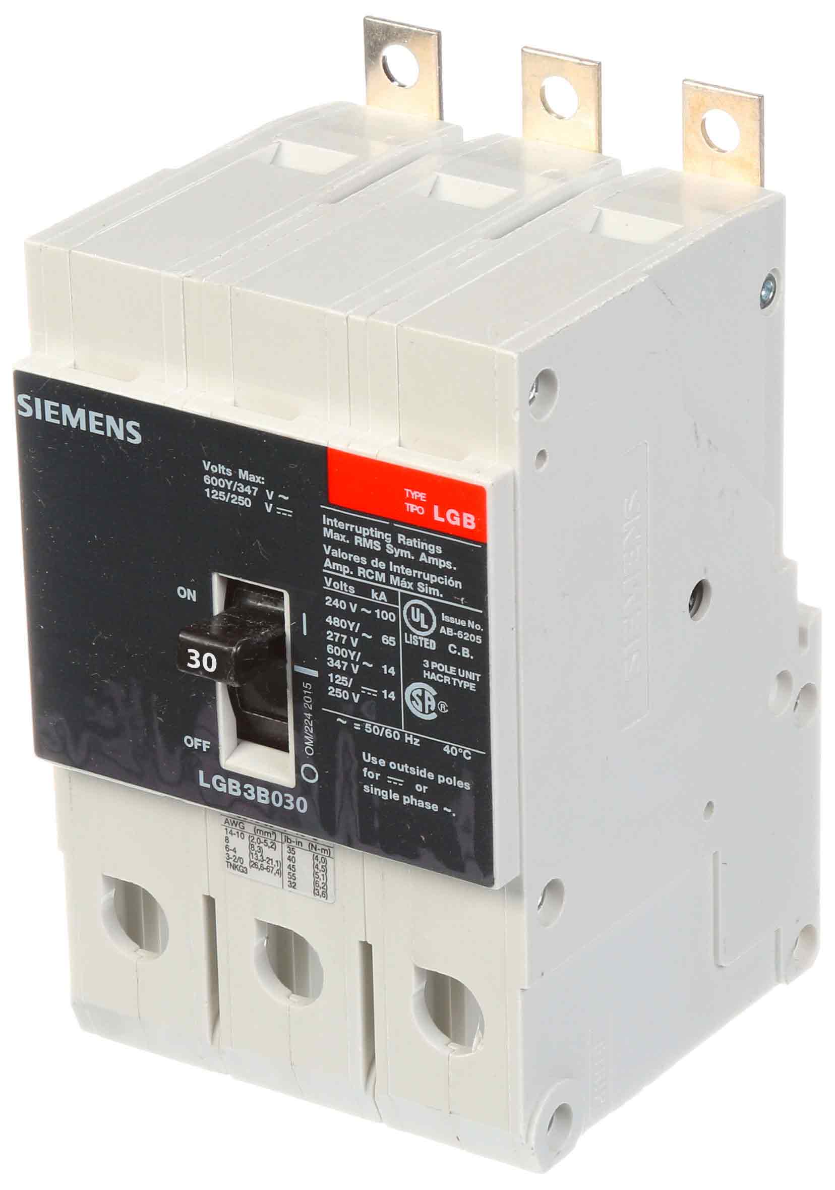 Siemens LGB3B030 LGB Series Molded Case Circuit Breaker