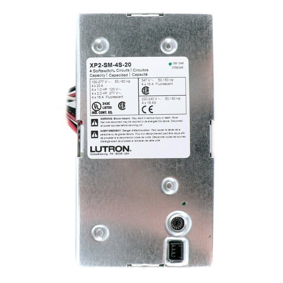 XP2-SM-4S-20 | Lutron SoftSwitch 4-Circuit Control Module 120/277V 16A–20A