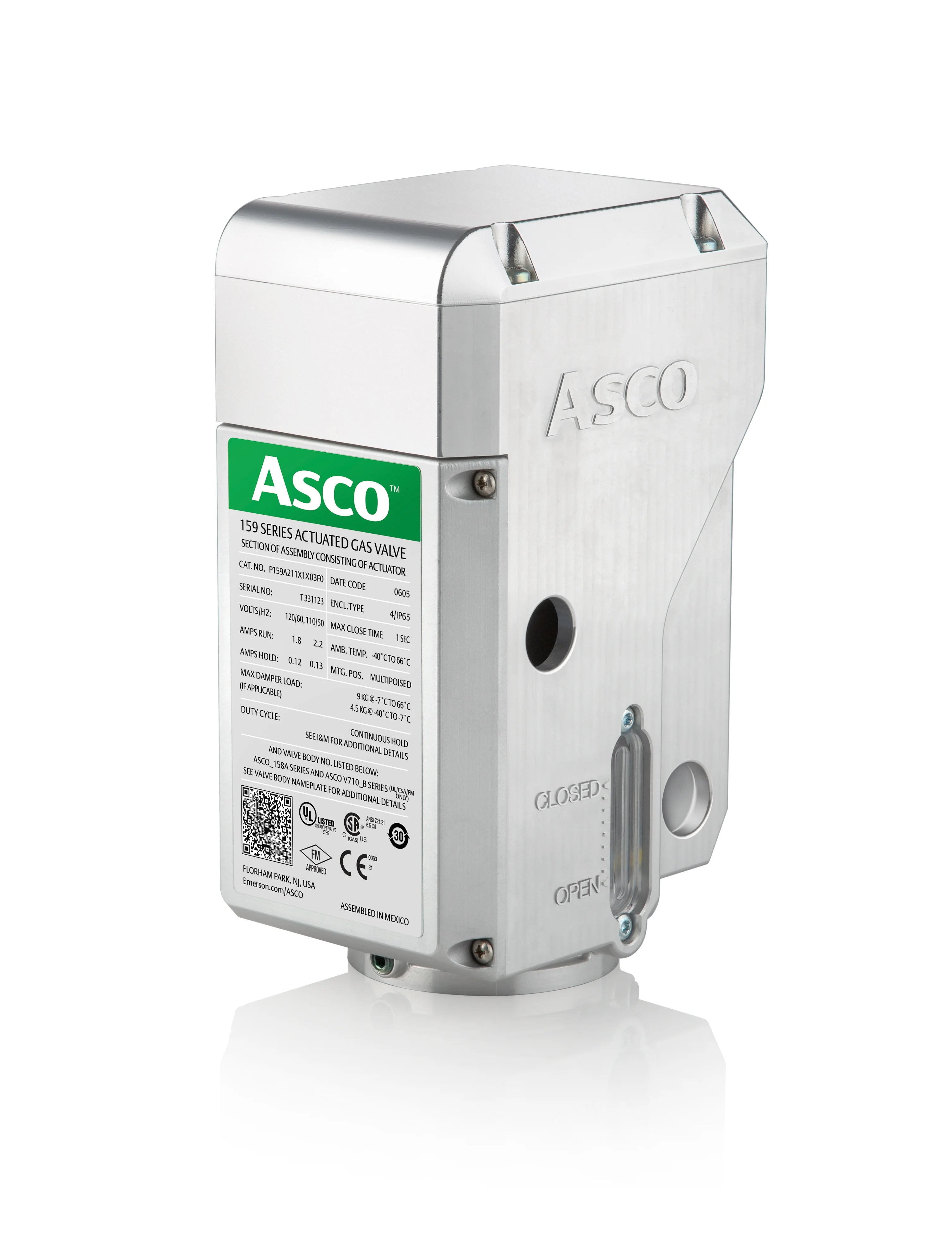 ASCO P159A111X1X03F0 120V Fast-Opening Watertight Valve Actuator