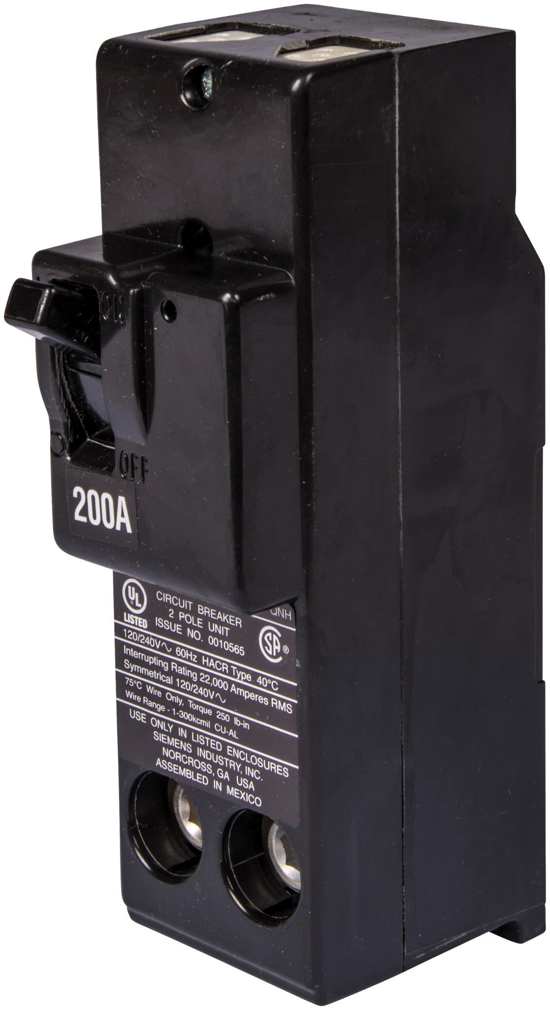 MPD2200 | Siemens MD Series 200A 2-Pole Molded Case Circuit Breaker, 120/240V
