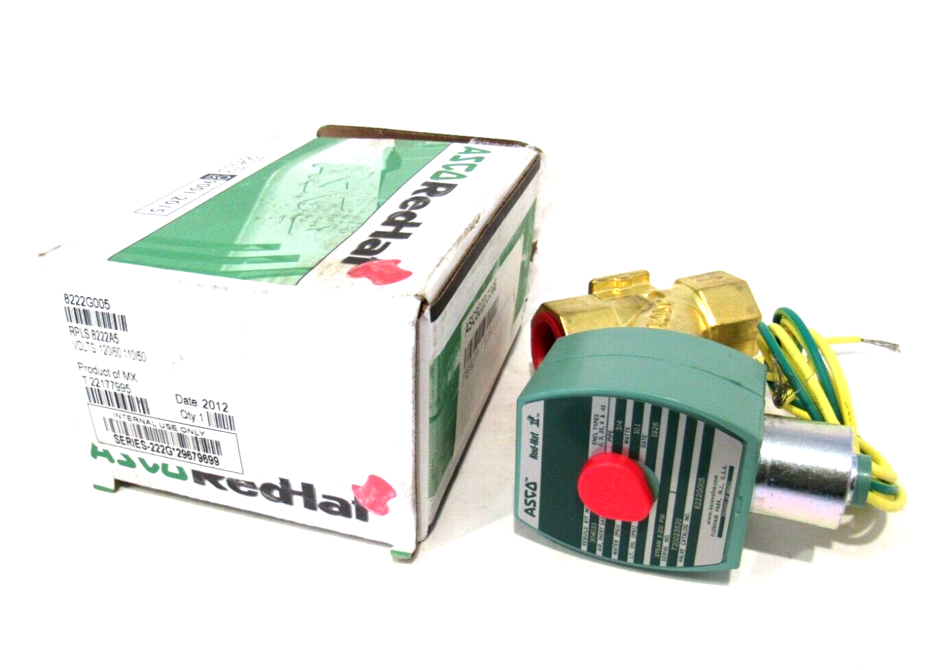 ASCO 8222G005 RedHat 3/4" High-Pressure Steam Solenoid Valve 120VAC