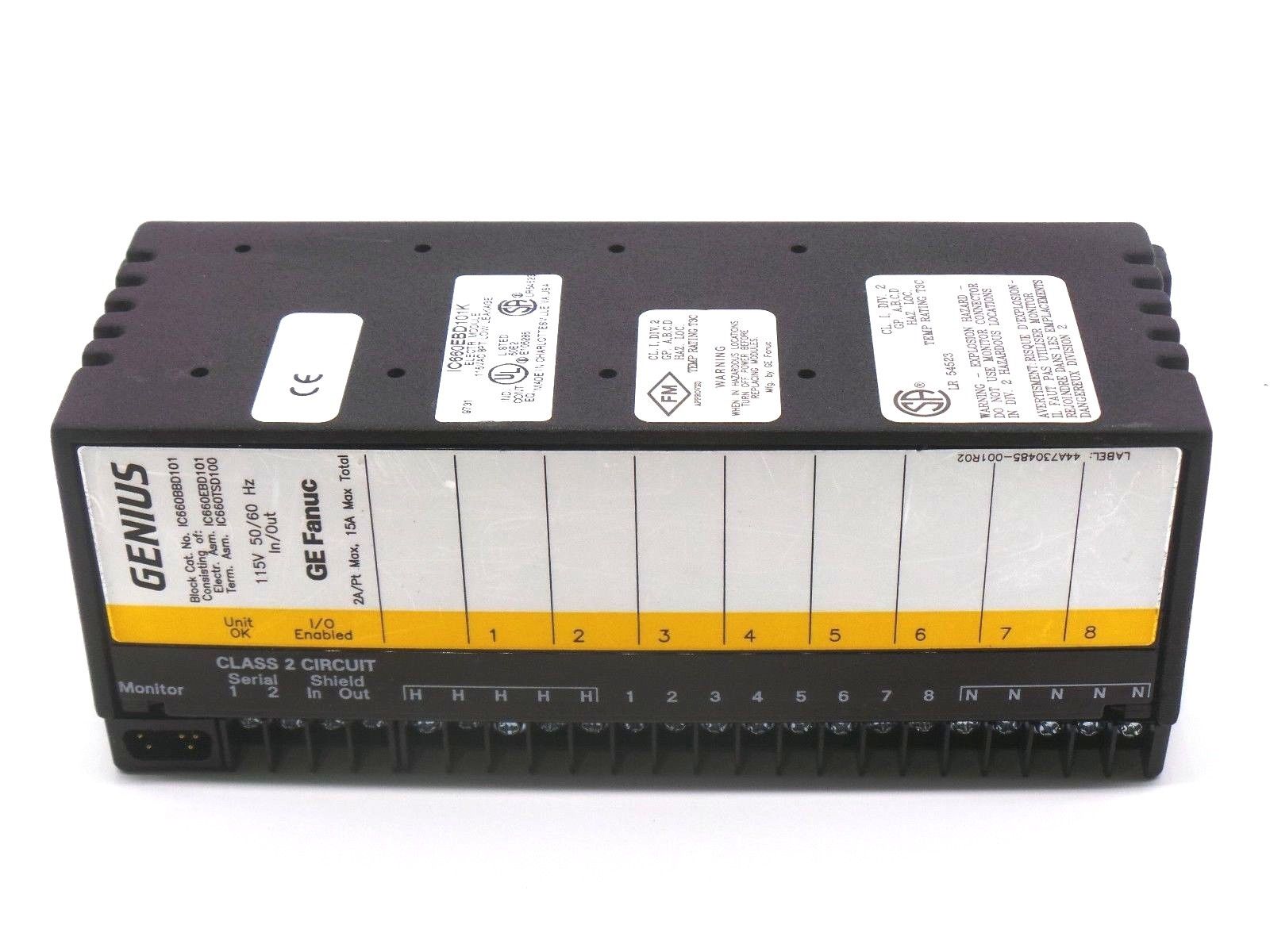 IC660EBD101K | GE Fanuc Genius I/O PLC Input/Output Module 8-Point