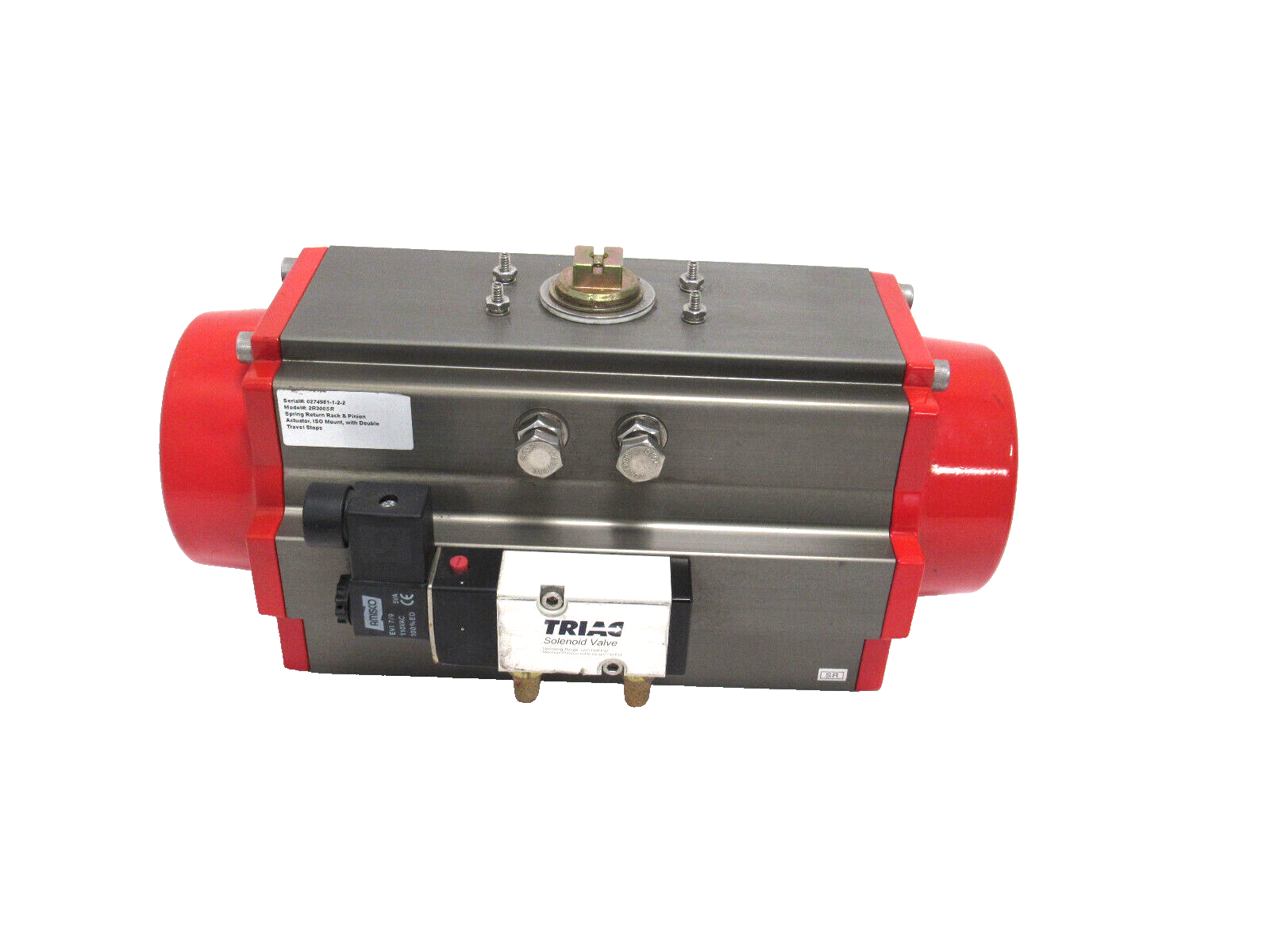 Triac 2R300SR Spring-Return Pneumatic Rack-and-Pinion Actuator