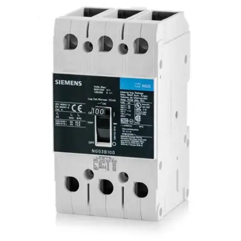 Siemens NGG3B100 100 Ampere Three-Pole Molded Case Circuit Breaker
