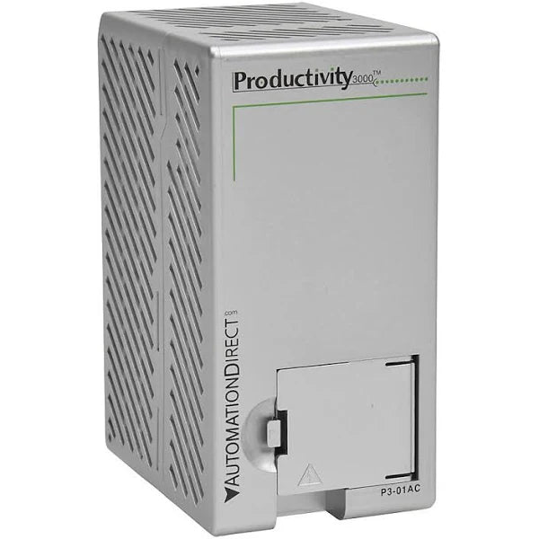 P3-01AC | Automation Direct Productivity3000 AC base power supply, 100-240 VAC nominal input. (1) power supply required per base