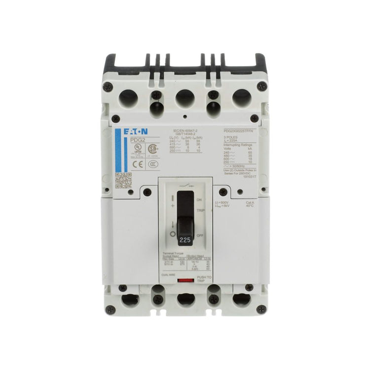 PDG23G0050TFFL | Eaton Power Defense 50A 3-Pole Molded Case Circuit Breaker, 600VAC