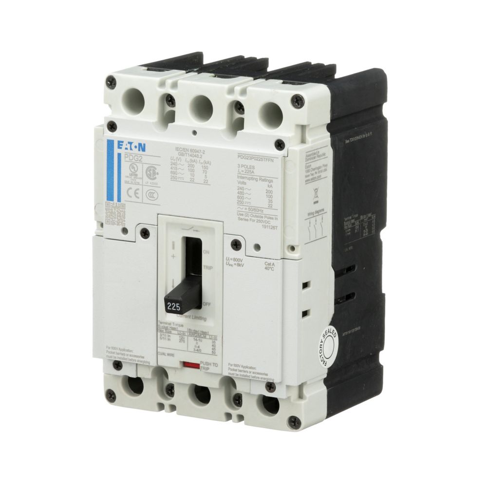 Eaton PDG23M0030TFFJ Power Defense 30A Molded Case Circuit Breaker 600VAC 3-Pole