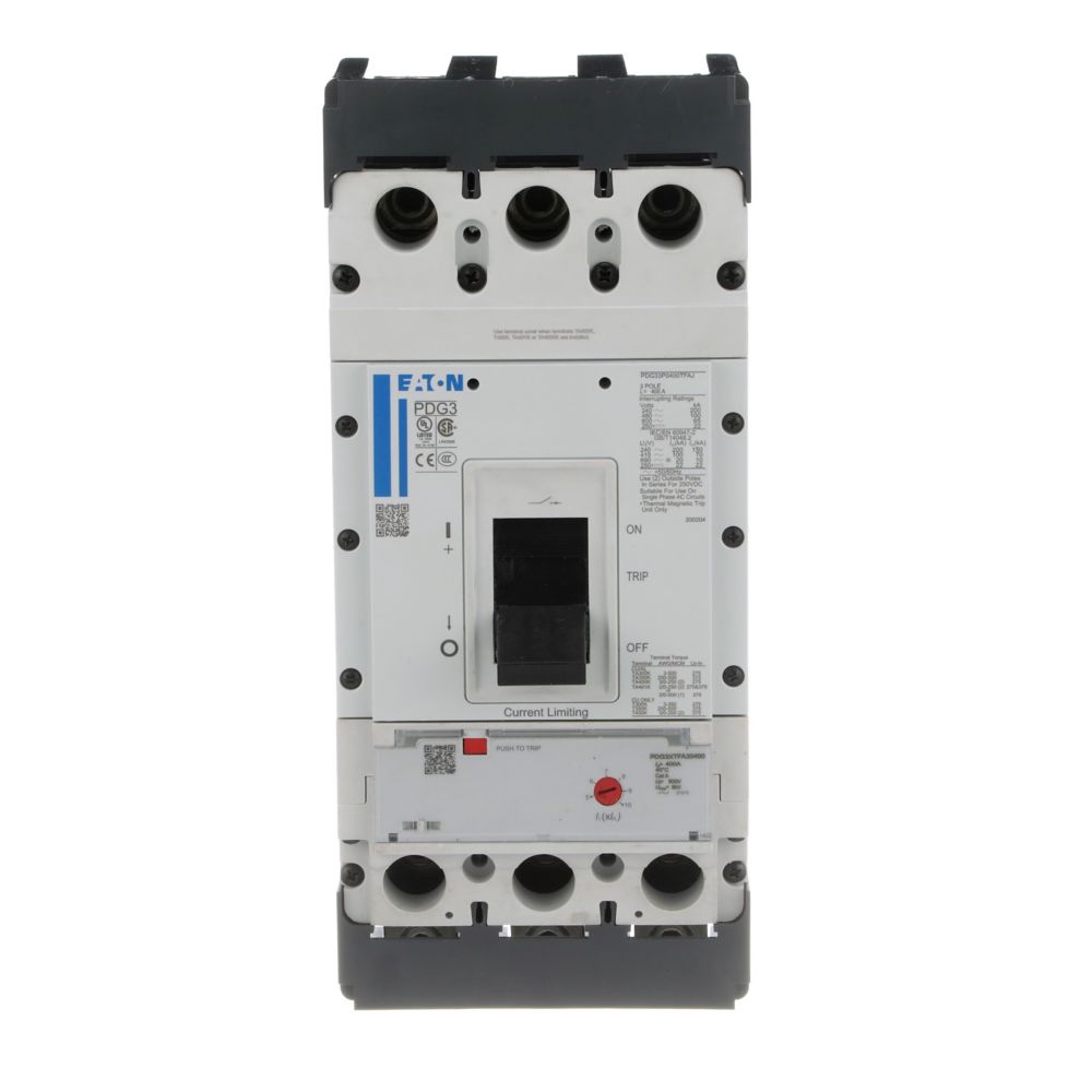 Eaton PDG33M0100TFAJ Power Defense 100A 3-Pole Molded Case Circuit Breaker