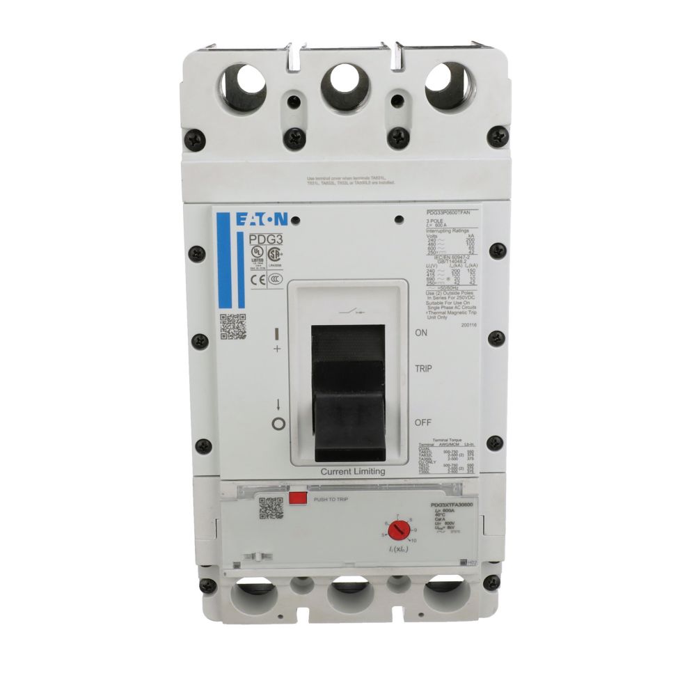 PDG33M0600TFAJ | Eaton PD Series 600A 3-Pole Molded Case Circuit Breaker